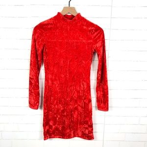 NEW Urban Outfitters Velvet High Neck Dress